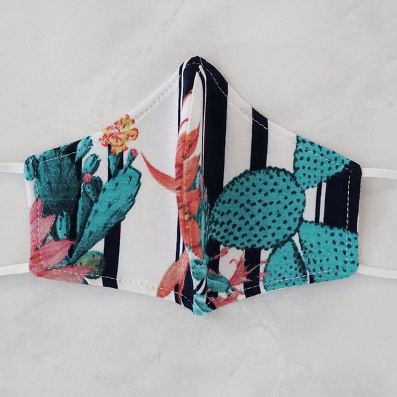 Handmade Cactus Garden Face Mask - Picture 4 of 6